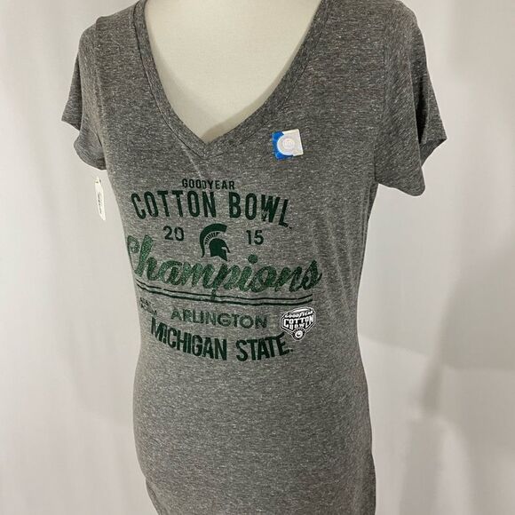 NWT Michigan State Cotton Bowl Champions V Neck T Shirt - Picture 2 of 6